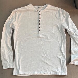 Men's Casual White Button Down Shirt